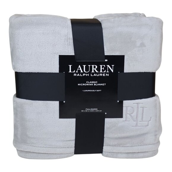 Lauren Ralph Lauren Other - Lauren Ralph Lauren Classic Micromink Blanket Queen 90x90" Luxuriously Soft Gray